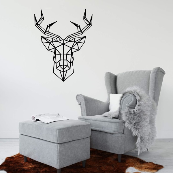 Deer Nordic Style Wall Decals. Geometrical Minimalistic Lines Dee