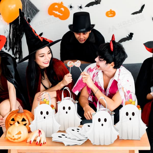 12-pack Halloween godispåsar, små spökväskor, spököverraskningspåsar 12pcs