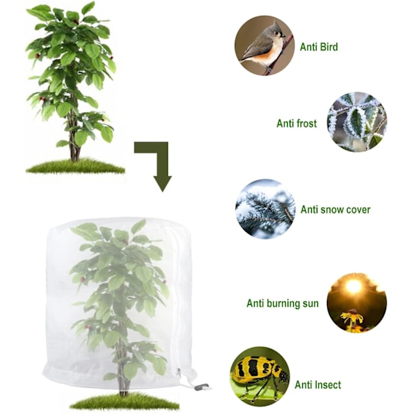 3D 60 * 80CM Plantebeskyttelsesdække - Rundt Haveplantefrostbeskyttelse