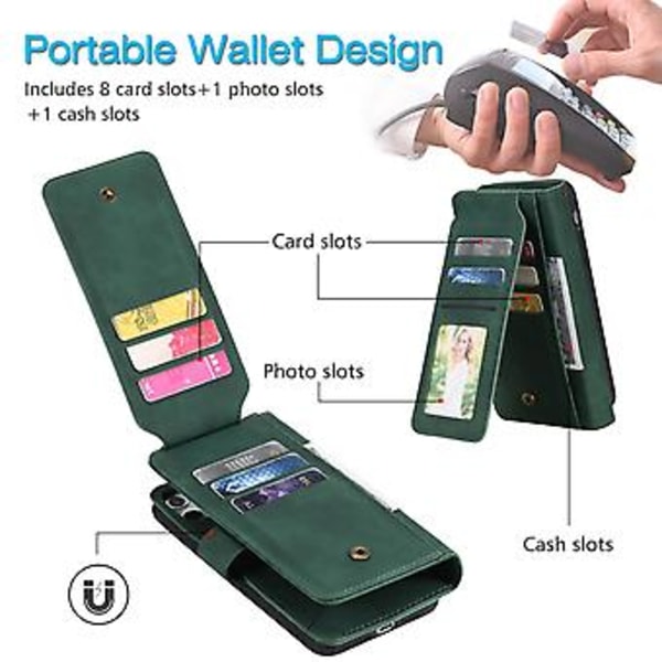 Skin Feel -nahkakotelo Samsung Galaxy J5 2017 -puhelimelle Green