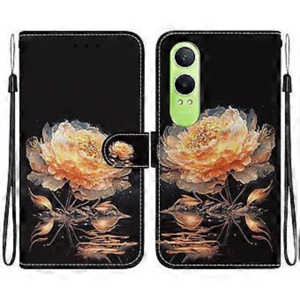 OnePlus Nord CE4 Lite 5G Lompakkokotelo Nahkainen Käännettävä Suojakuori Kuviopainatuksella Style F