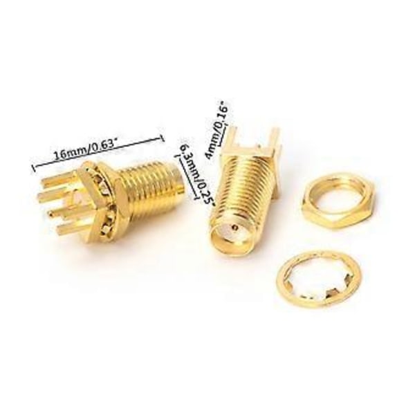 10st Ändstycke för Launch PCB-montering SMA Hona Jack Rak RF-kontakt Adapter Övrigt