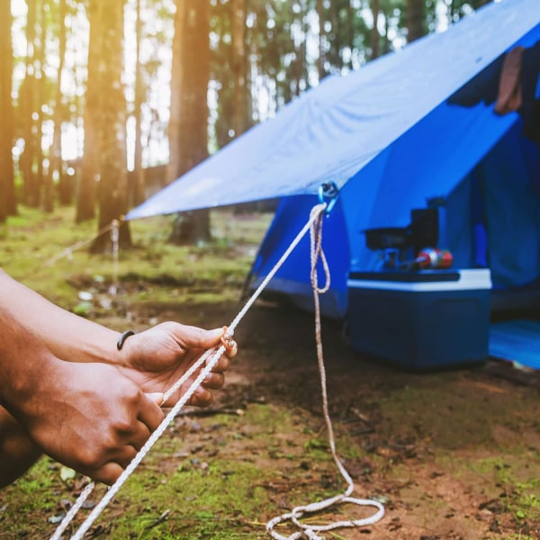 Taustrammer i aluminium, justering av teltsnor for campingvandring Tr