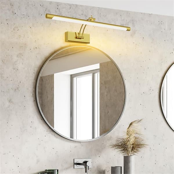 40CM gull Vanity Lights Sølv Baderomsspeil Lampe Led Baderomslampe