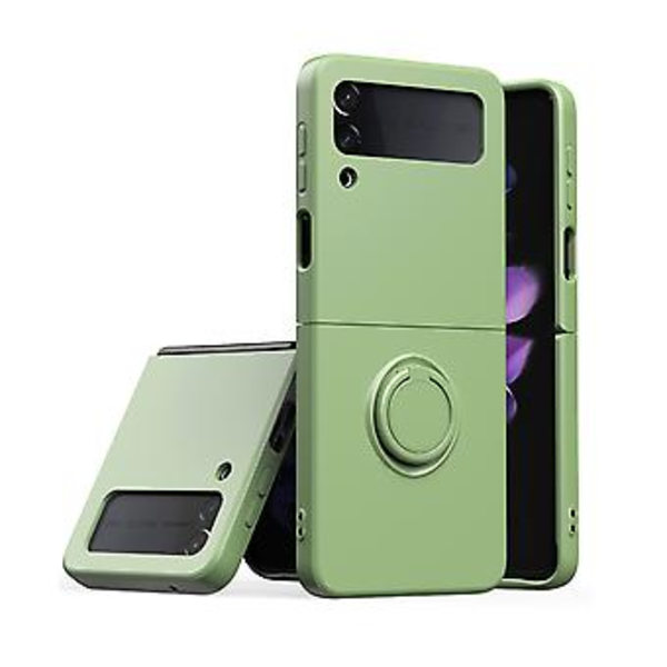 Silikoninen Integroitu Rengaskotelo Samsung Galaxy Z Flip4:lle Mint Green