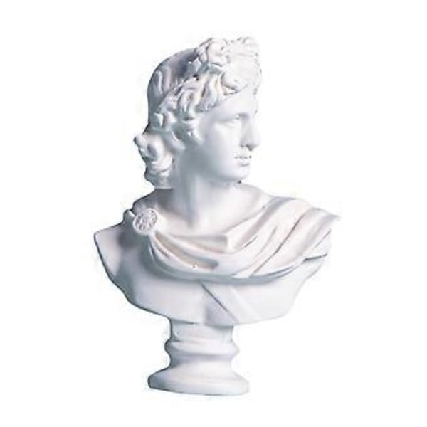 2.4 Tommer Klassisk Resin Gresk Hode Byste Statue Skulptur Figur Hjem Dekor Statue (Apollo) Apollo