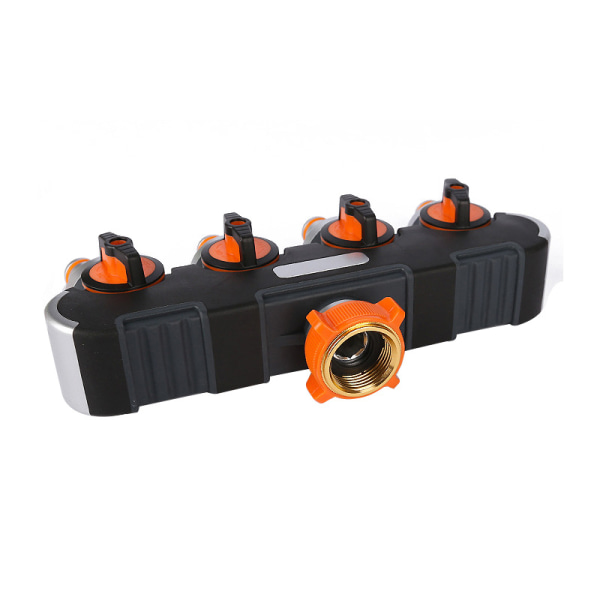 4-veis hageslangefordeler Heavy Duty Tap Distributor Orange