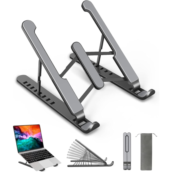 Laptop Stand, 8 Tier Adjustable Laptop Stand, Non-Slip Plastic &