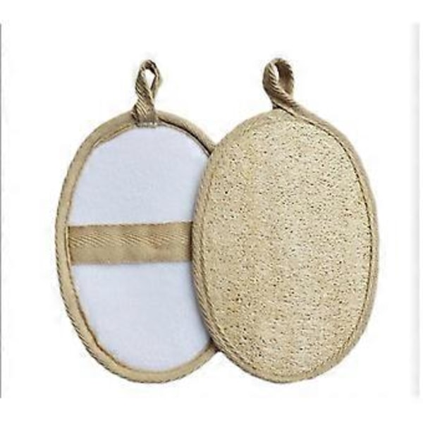 Naturlig Exfolierande Loofah Kroppsskrubb - Hållbar Bad-, Duschsvamp - Texturerad Badsvampskrubb för Hälsosam Hud - Lätt Att Använda, Flexibel Loofah