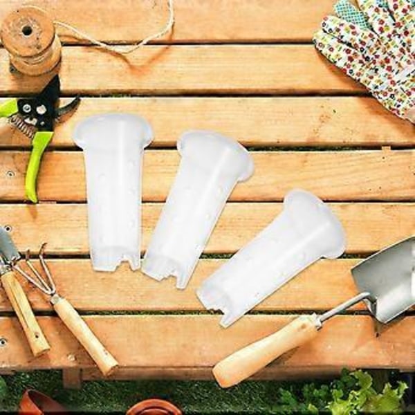 4 Set Klara Orkidékrukor med Fat, Andningsbara Blomkrukor, Trädgårdskrukor, Klara Växtskötselkrukor
