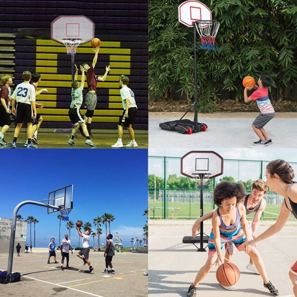 2 stk. Multicolor Basketball Net, Basketball Hoop Net, Replacem