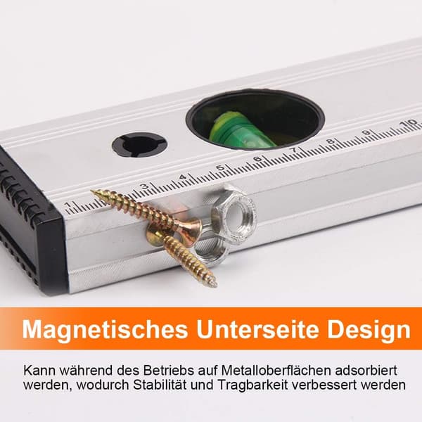 40 cm vaterpas, magnetisk vaterpas med 3 godt synlige V'er