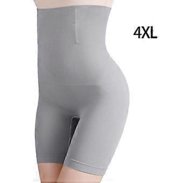 Korkeavyötäröiset muotoilevat bokserit, vyötäröä kaventavat ja selkää tasoittavat alusvaatteet naisille (Harmaa 4XL) Gray 4XL