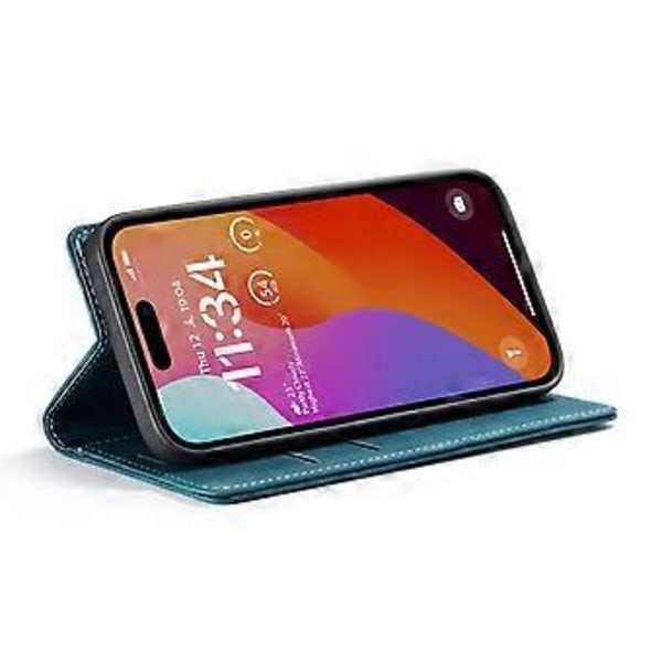 CASEME 013 Serie Til iPhone 16 Pro Max Etui Kortholder Stativ Læder Telefon Cover Style D