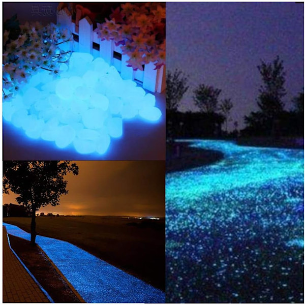 Glow in The Dark Garden Pebbles Stone för Walkway Yard och Inredning
