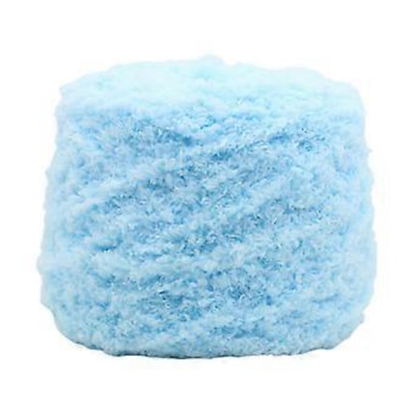 Koral Fløjl Garn til Strikning og Hækling, Tykt, Behageligt Varmt Garn Chunky Garn til Dukke Tasker Hatte Sweater DIY Håndværk Blå Blue