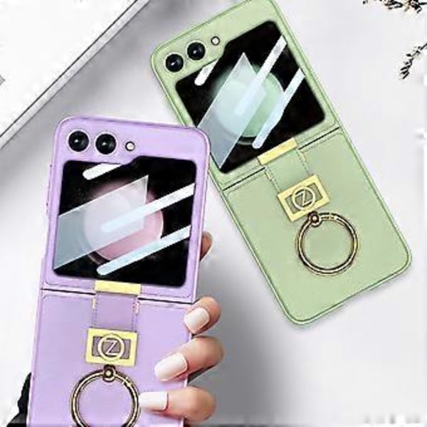 GKK Ultratyndt Læder Ring Cover til Samsung Galaxy Z Flip5