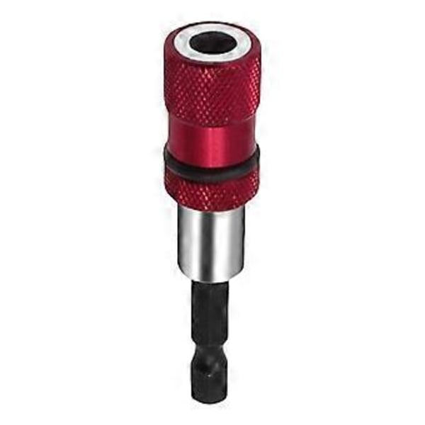 Magnetiska Bitshållare Skruvmejsel Sexkantig Drivare Borr Bits Förlängning Justerbart Djup Magnetiska Bitshållare 65mm Längd Röd Red