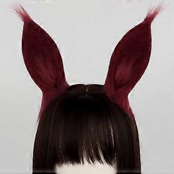 Hårpynt til Halloween-fest Kaninører Hårbøyle Voksen Barn Hårbånd For Kaniner Festopptredener - Burgunder Burgundy