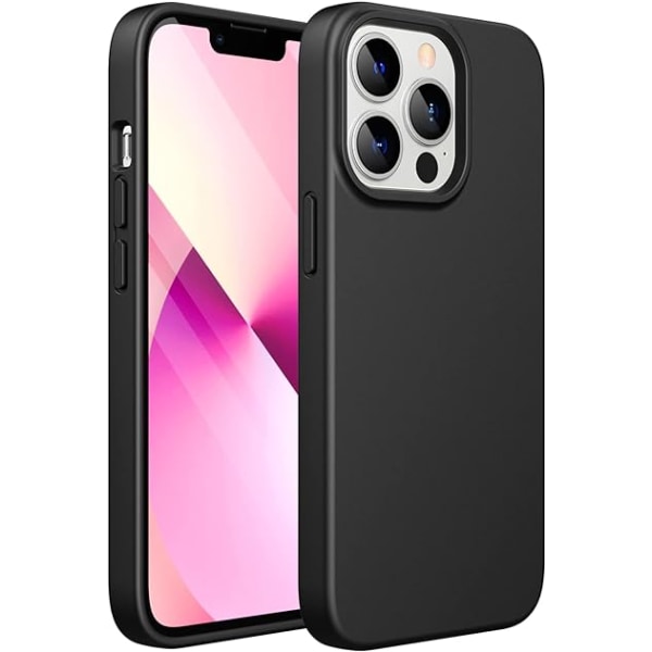 (Noir)Etui en silicone pour iPhone 13 Pro 6,1 pouces, étui de protection