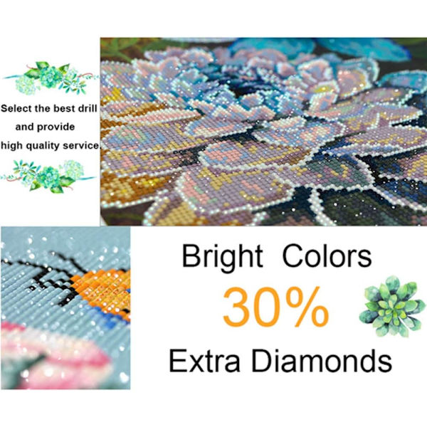 1 stk. Diamantmaleri Fuld Diamantmaleri 5D DIY Fugle Gren Diamo