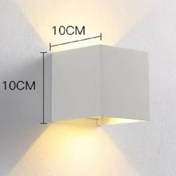 Vit - 1-pack inomhus/utomhus vägglampa 10W justerbar strålvinkel