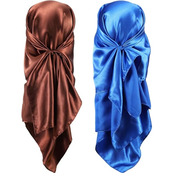 a-35 tum Silke Scarf 2 Satin Scarves Kvinnor