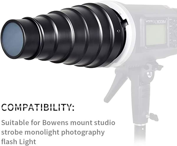 Aluminium Cone Kit til Fotografi Speedlite Strobe Flash