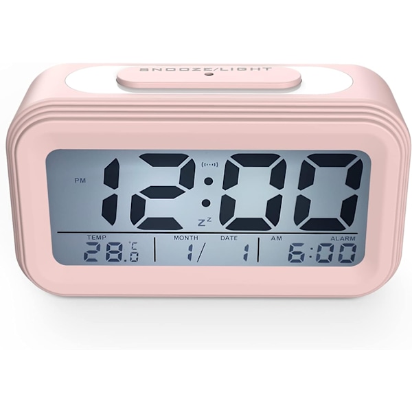 Digital väckarklocka morgon väckarklocka, tyst batteridriven