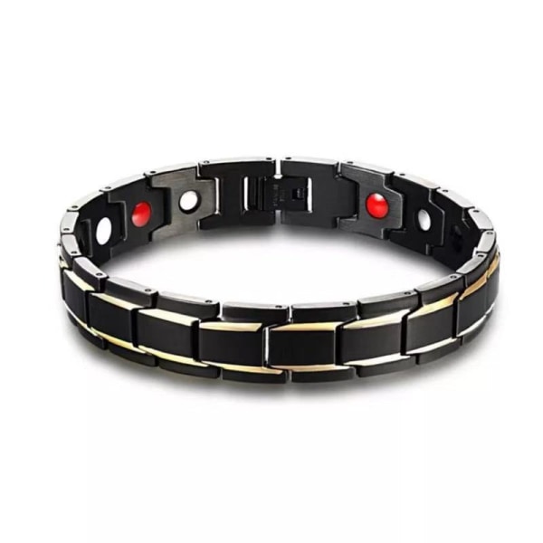 Guld + svart guld 2-delad set, populärt avtagbart magnetarmband f