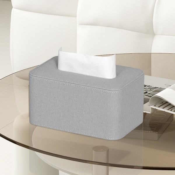 Gris 19 * 12 * 10cm léger luxe haut de gamme rectangulaire Lin mo