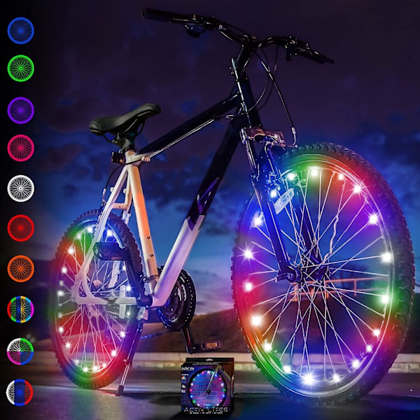 2 Pack Tires LED Bike Wheel Lights Get 100% Brighter and Visible