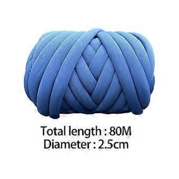1000G Chunky Garn Jumbo Rørformet Garn DIY Vægt Garn Håndstrik Hækling Armstrik Garn Voluminøst Garn til Hatte Kurve Kæledyrsseng Vævning Tørklæde Dybblå Deep Blue