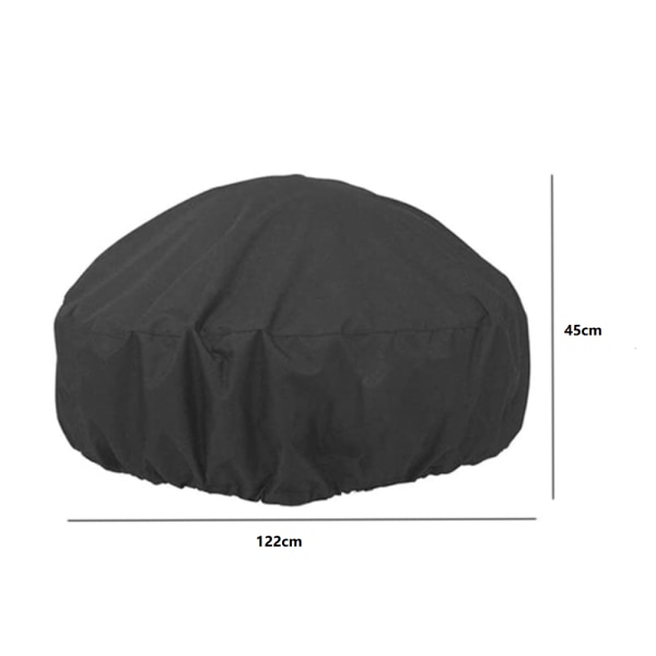 Round Fire Pit Covers Barbecue Cover Heavy Duty 210D Oxford Fabr