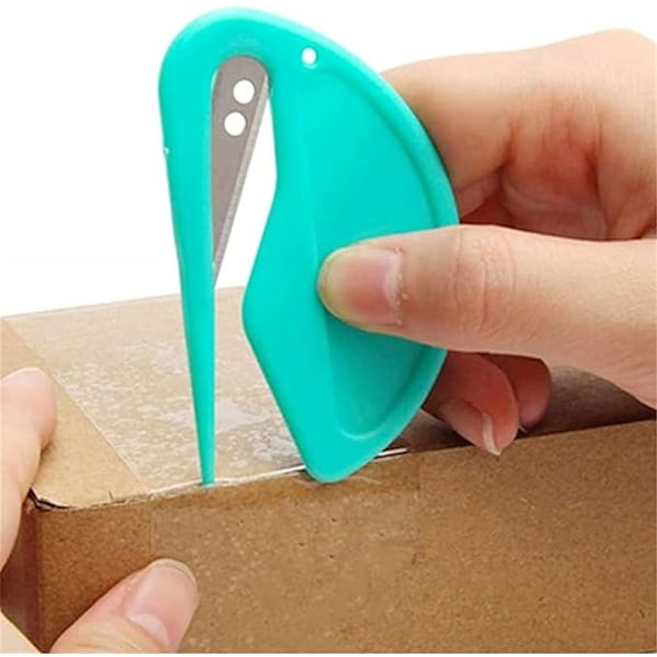 1 st grön plastbrevöppnare för kuvert och postpaket,