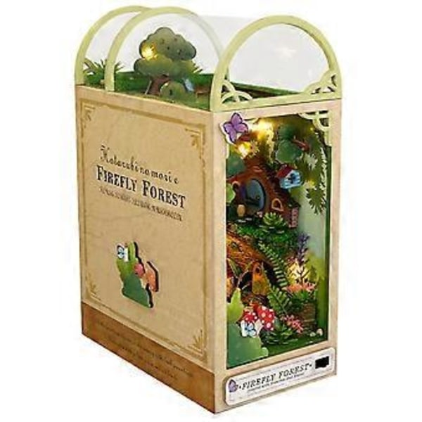 1 Sett DIY Trehus Dekor Montering Skog Lite Hus Modell Ornament Uten Batteri