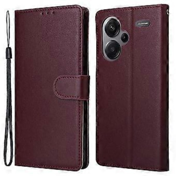 Xiaomi Redmi Note 13 Pro+ 5G -kotelo PU-nahkatelineellä ja 3 korttipaikalla Style A