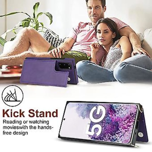 Crossbody-fodral i TPU+PU för Samsung Galaxy S20 FE Purple