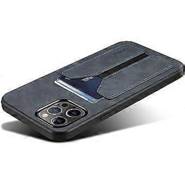 Kotelo iPhone 13 Pro:lle, PU-nahkainen lompakkokotelo luottokorttipaikalla, erittäin ohut suojakotelo iPhone 13 Pro 6,1 tuuman 2021 (harmaa)