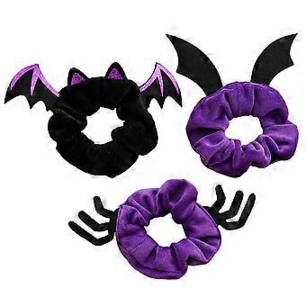 3 stk. Halloween Hårelastikker Halloween Hårtov Kvinder Scrunchie Kvinder Hårpynt