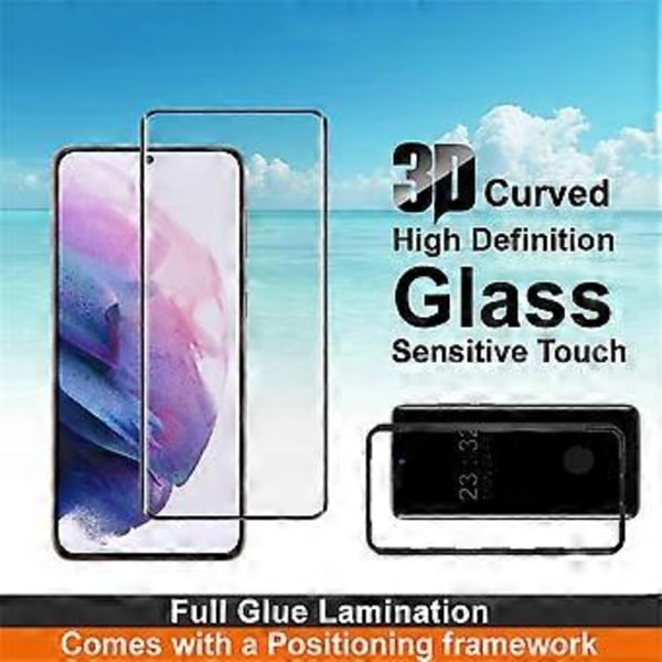 IMAK Samsung Galaxy S21 Ultra 5G Näytönsuoja Täysliima 3D Kaareva Karkaistu Lasi Kalvo P:llä