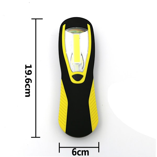 3W 3 x AA COB LED bærbar arbejdslampe med magnetkrog håndfri