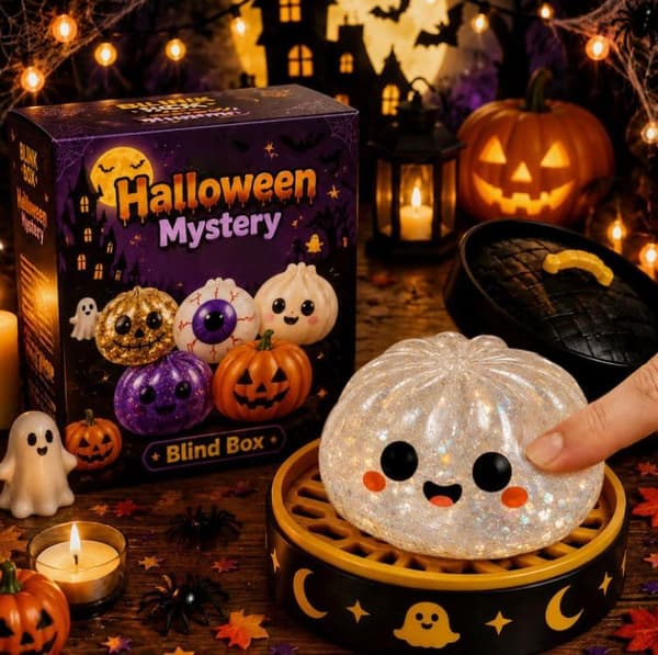 5,5 cm Halloween-stressilelu glitterillä, juhlava sisustus - E E