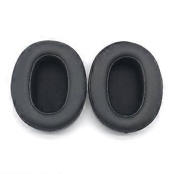 Öronkuddar i läder Svampöverdrag Öronkuddar för So-ny WH-XB900N Headset Reservdelar Mjuka att Bära Memory Foam Svart Black