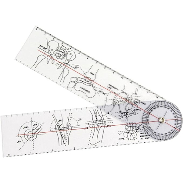 Ortopedisk linjal 20cm Goniometer Vinkel Medicinsk Linjal Led Ortopedi Verktyg Instrument Gradmätar