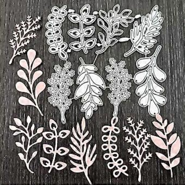 Grener Blade Metal Skærestencils DIY Scrapbooking Album Papirkort Skabelon Form Prægning Håndværk Dekoration