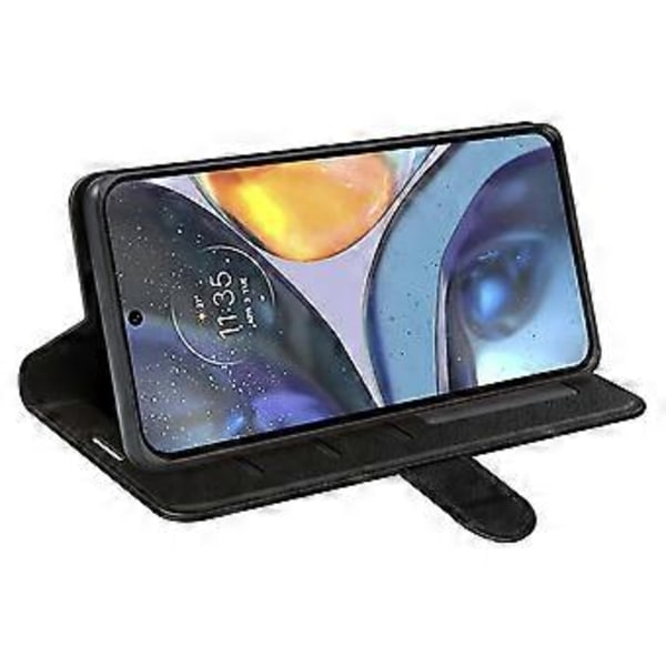 Til Motorola Moto G22 Wallet Telefon Cover Magnetisk Lukning PU Læder Folio Flip Stand Cover