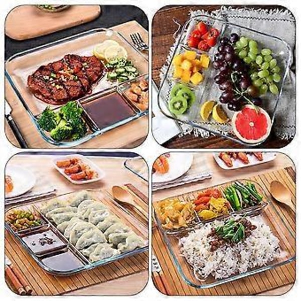 1 kpl Dumpling Grid -lautanen etikkakulho luova dumpling-tarjoilulautanen (läpinäkyvä)