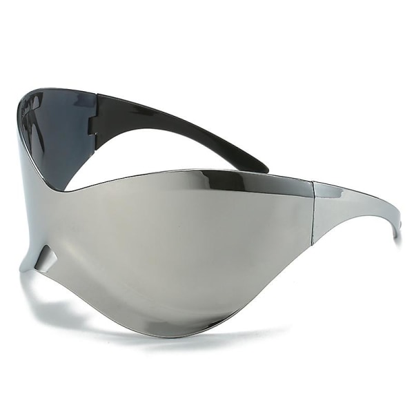 Y2k Wrap Around Mode Solglasögon För Kvinnor Män Futuristiska One-piece Glasögon Mod Party Shield Eyewear.A.