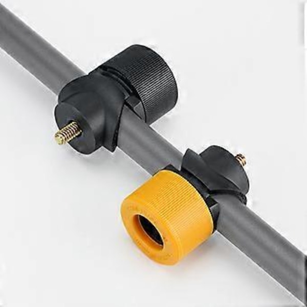 Multifunktionel Lang Arms Lysstativ Monteringsadapter Clip 2-Huls/1-Huls Beslag Montering til 12-22mm Rør Stang Sort/Gul Sort Black B